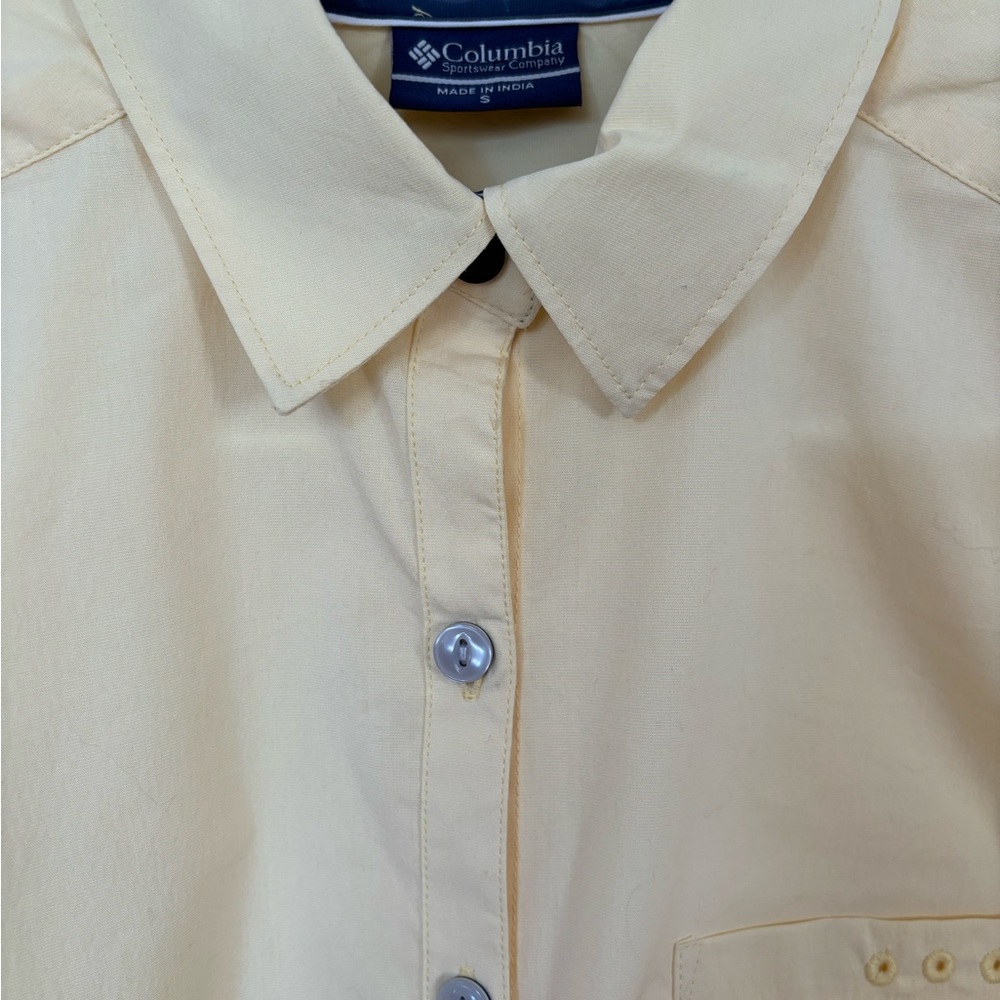 Columbia Fishing PFG Longsleeve Shirt Women’s Size Small Yellow Button Outdoor - Picture 10 of 10